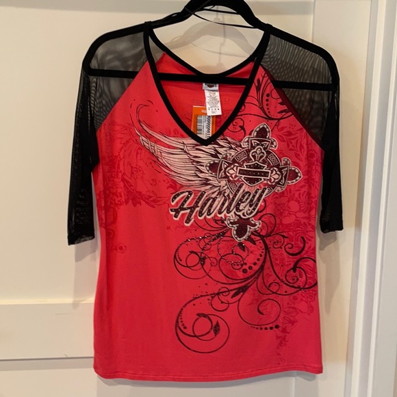 NWT Harley Davidson Infinity Lady’s 1/2” Mesh Sleeve Size S - Picture 1 of 10